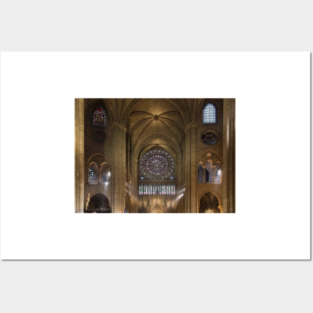 Notre Dame On The Inside - 4 - Glass Windows © Wall Art by PrinceJohn